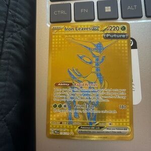 Pokémon Iron Leaves ex Gold Hyper Rare 176/131 Paradox Rift NM